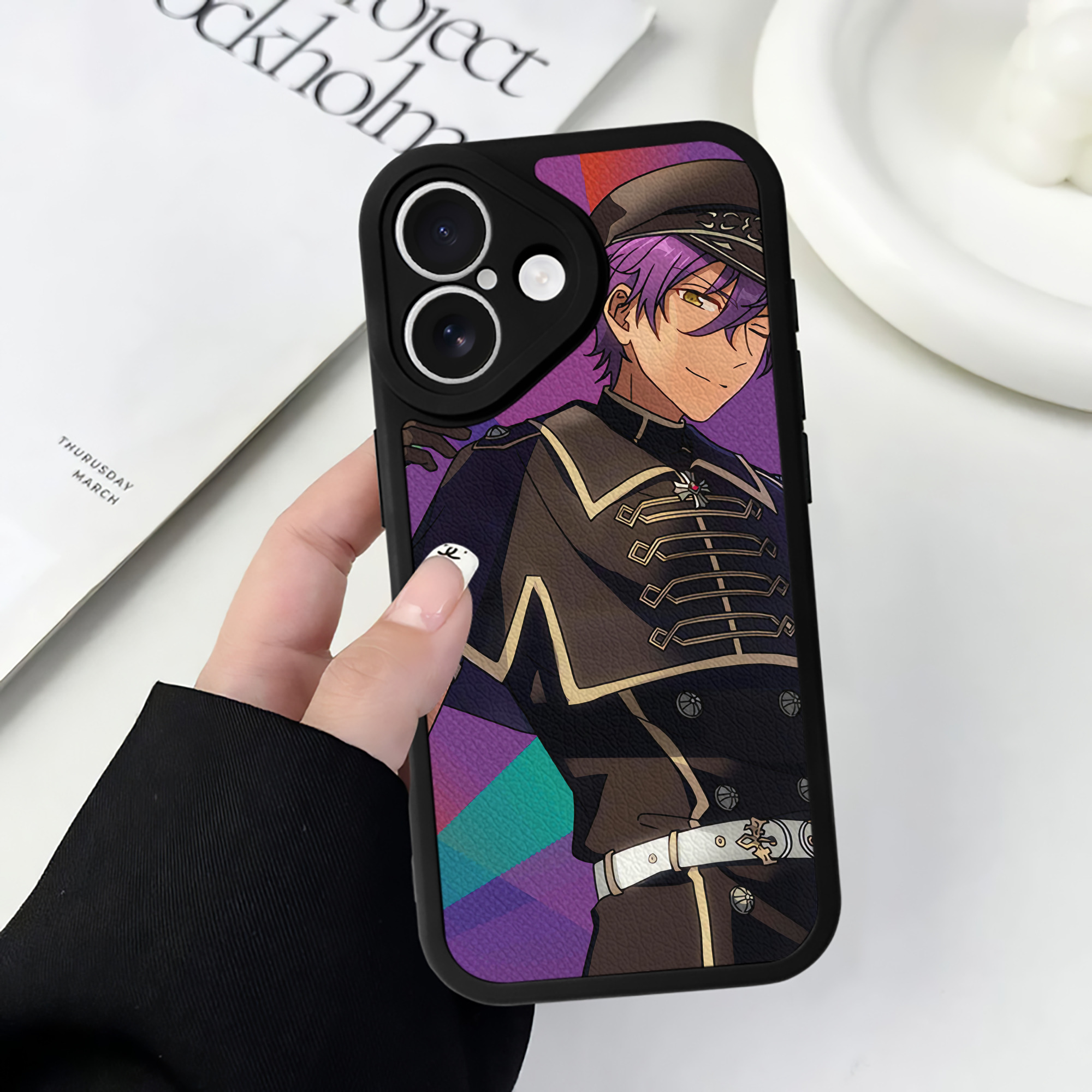 （画像用） あんさんぶるスターズ! Ensemble Stars 【iPhone 16シリーズ対応】シリコンスマホケース（レザー調） 材質：シリコン